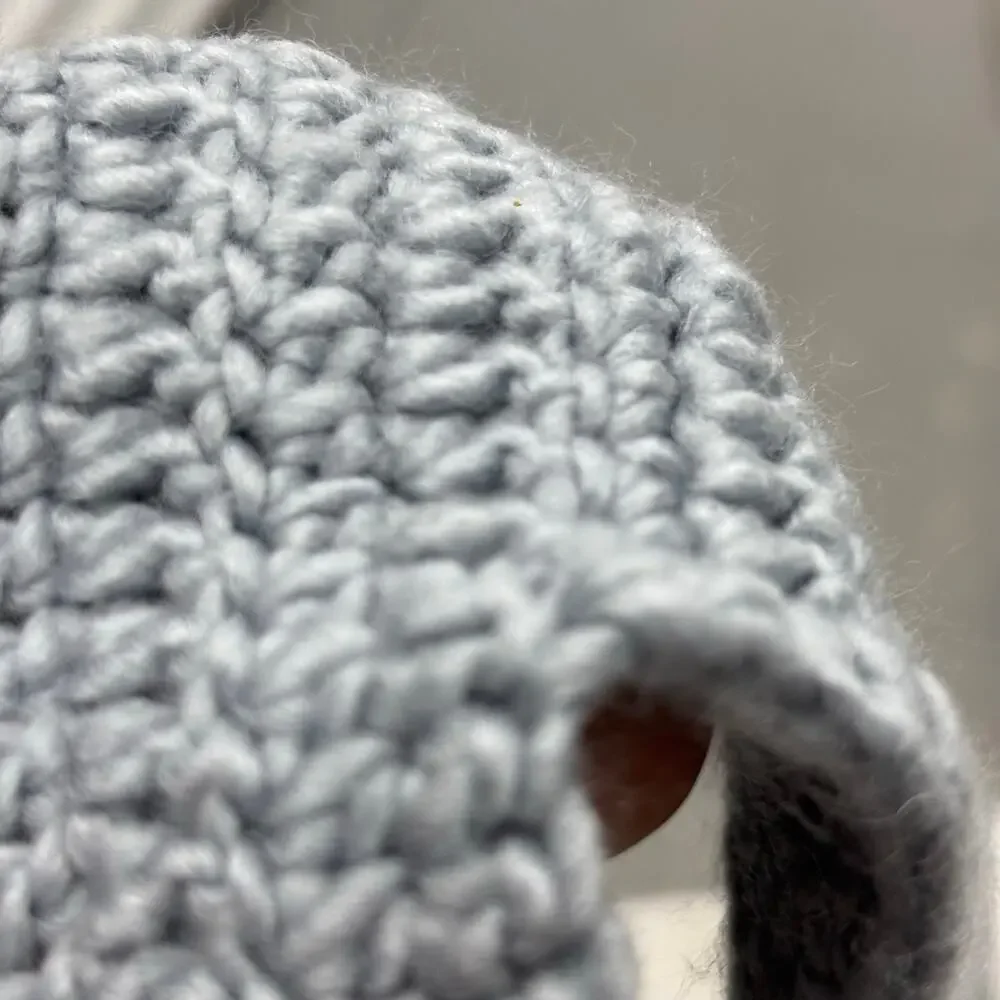 Laura Ashley Baby Crochet Diaper Cover Crown Headband Gray 0-6M Photo Prop Set